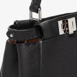 FENDI Peekaboo Mini Black Selleria bag with 1048 hand-sewn topstitches - Image 3